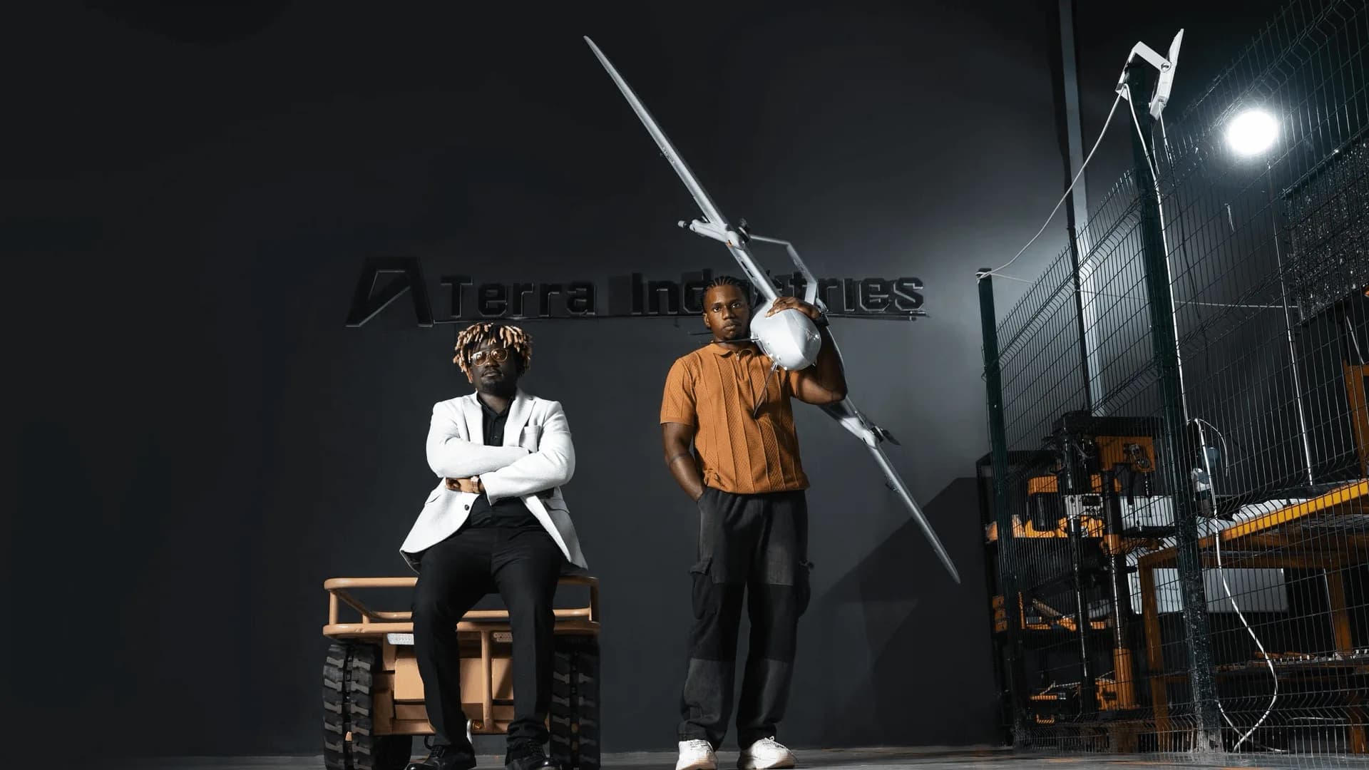Terra Industries team on stage announcing $34M funding